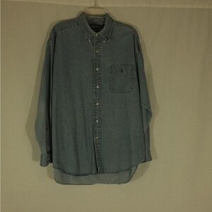 ralph lauren big shirt denim button down shirt